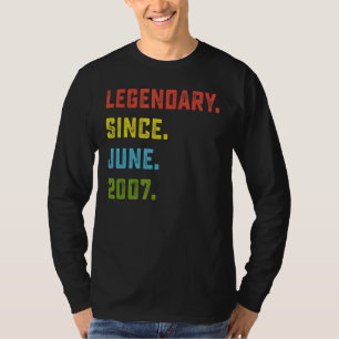 Camiseta 15 Aniversário Legendário Desde Junho De 2007 15 A