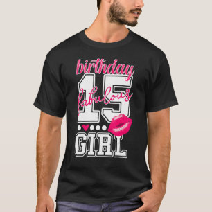 Camiseta 15 Aniversário Número da Faculdade de Terras Rosa