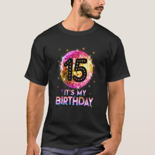 Camiseta 15 Aniversário Para Raparigas Da Década De 1970 Re