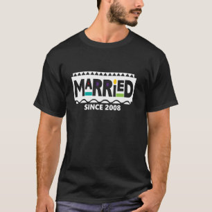 Camiseta 15 Anos De Casados Desde 2008 Casal Aniversário De