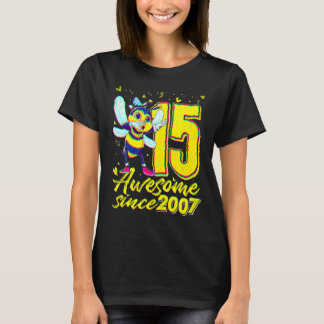 Camiseta 15 Anos de Idade Abelha Dabbing 15 Anos de Idade C