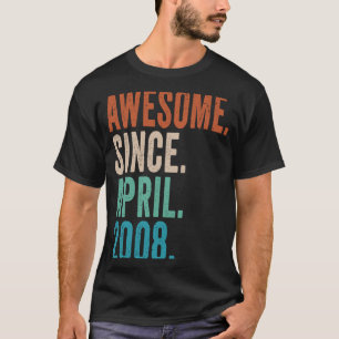 Camiseta 15 anos de idade incrível desde abril de 2008 15 B