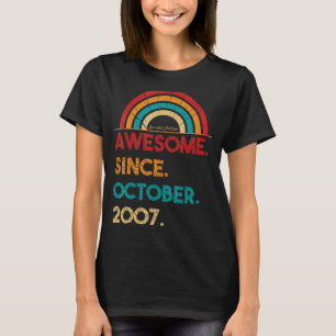 Camiseta 15 anos de idade incrível desde outubro de 2007 15