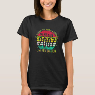 Camiseta 15 Anos de Idade  Vintage 2003  15º Aniversário