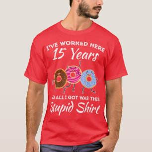 Camiseta 15 anos de trabalho engraçados Aniversário 15 anos