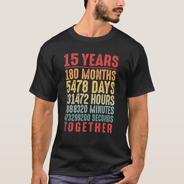 Camiseta 15 Anos Juntos 15 Casados (Frente)