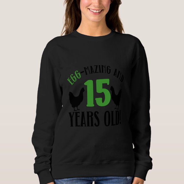 Camiseta 15 Birthday, 15 anos Galinha Farmer (Frente)