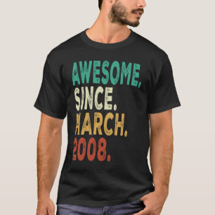 Camiseta 15 Birthday, 15 Anos, Incrível Desde 20 De Março