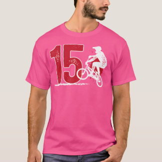 Camiseta 15 Birthday Bmx Boy Quinn Year Old Bmx Rider Birt