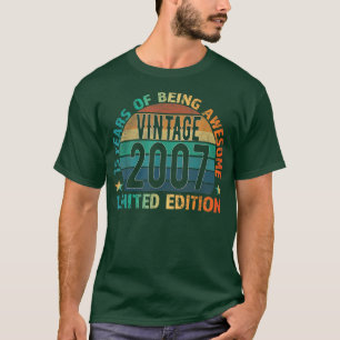 Camiseta 15 Birthday Gift Kids Vintage 2007 15 Anos