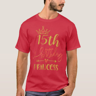 Camiseta 15 Birthday Princesa Garota 15 Anos Ide Festa