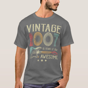 Camiseta 15 Birthday Womens Mens Vintage Incrível 2007 Gui