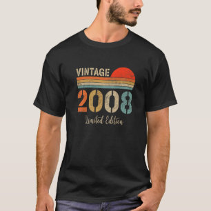 Camiseta 15 de 15 anos Vintage 2008 Aniversário 1