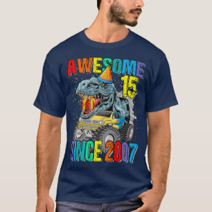 Camiseta 15 Incrível Desde 2007 15 de Monstro do Dinossauro
