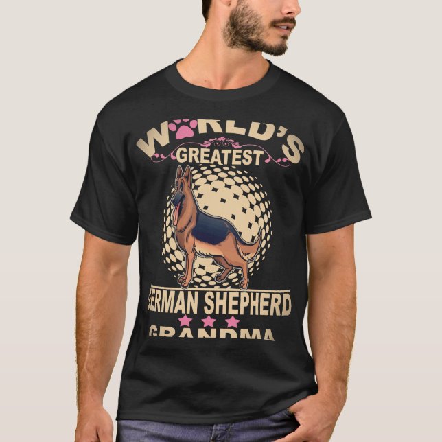 Camiseta 15 Maiores Pastores Alemães Avó Alemã (Frente)