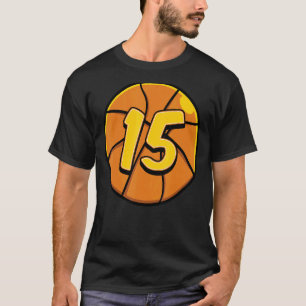 Camiseta 15 Tema de Aniversário de Basquete, 15 Celeb