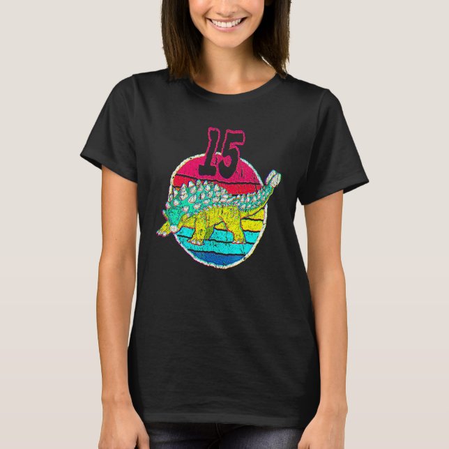 Camiseta 15th Birthday I Ankylosaurus Magniventris I Family (Frente)