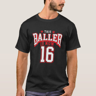 Camiseta 16º Aniversário De Basquete Com Mais De 16 Anos