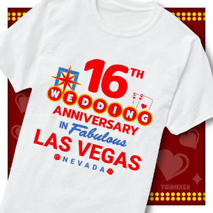 Camiseta 16º Aniversário de Casamento Fabuloso Casal de Las