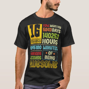 Camiseta 16º Aniversário Garoto 16 Anos De Ser Incrível Fez