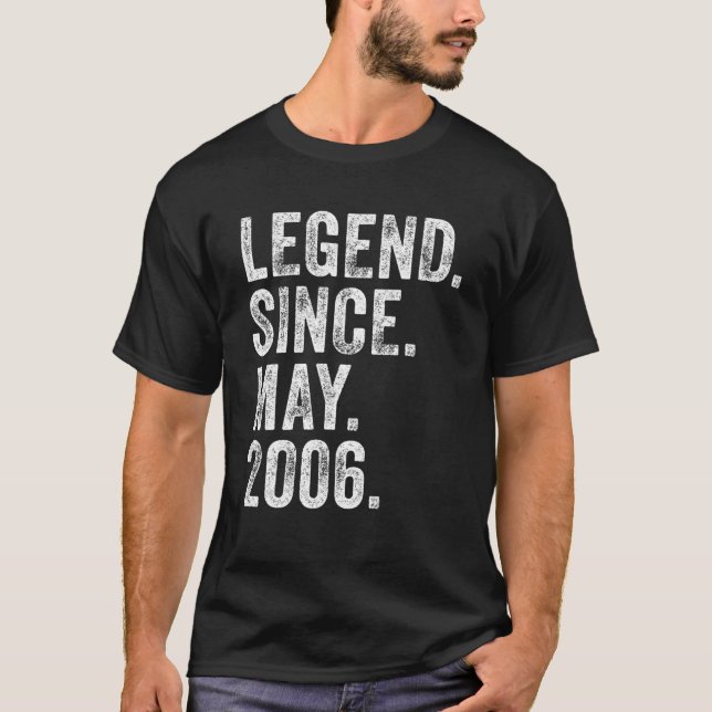 Camiseta 16º Aniversário Nascer 16 Anos De Legenda Desde 20 (Frente)