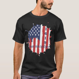 Camiseta 1619 a bandeira dos Ancestores América
