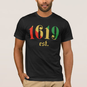 Camiseta 1619 Criado Afro-Americano