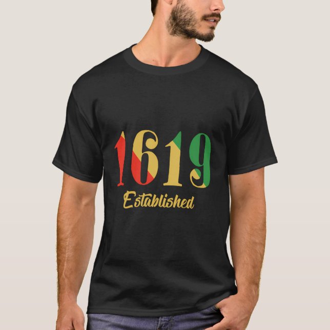 Camiseta 1619 Estabelecido (Frente)