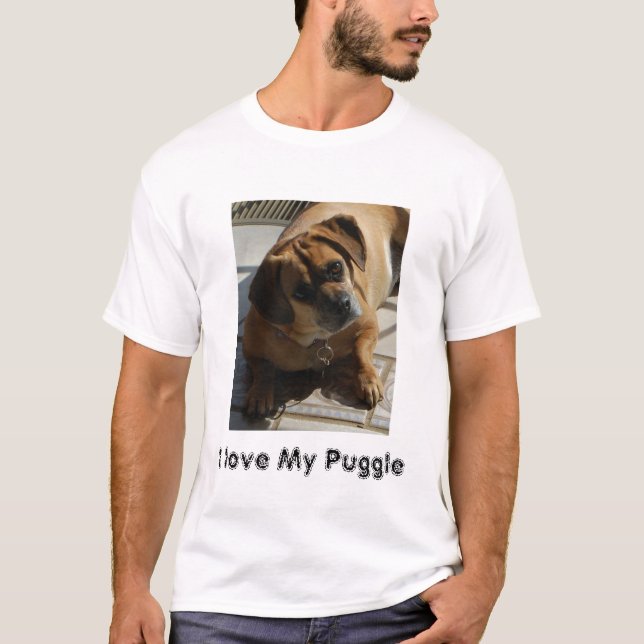 Camiseta 167, eu amo meu Puggle (Frente)