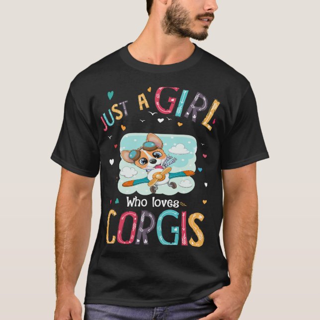 Camiseta 169 Apenas Uma Menina Que Ama Corgi (Frente)