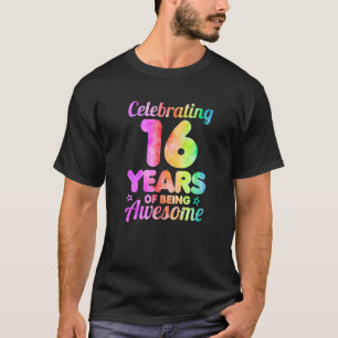 Camiseta 16.ª Ideia De Aniversário Celebrando 16 Anos De Aw