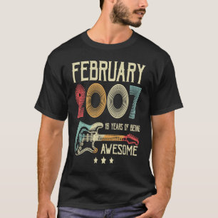 Camiseta 16.º aniversário da Retro Guitarra fevereiro de 20