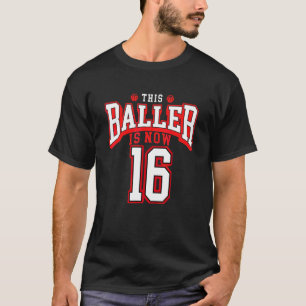 Camiseta 16.º Aniversário de Basquete, aos 16 anos