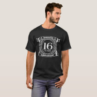 16.º aniversário de casamento preto e branco