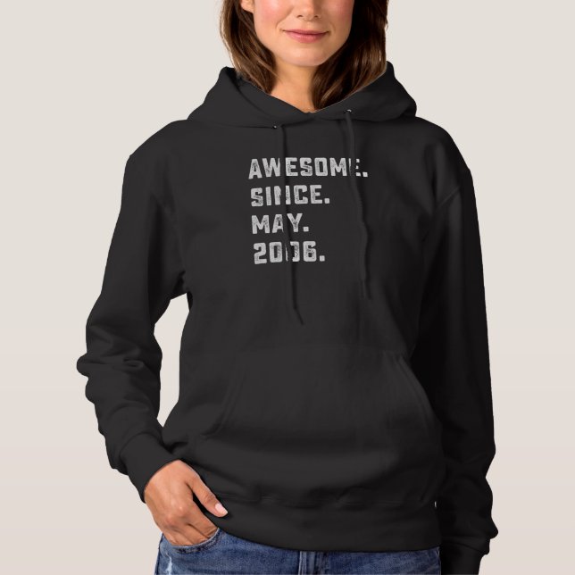 Camiseta 16.º Aniversário Impressionante Desde maio de 2006 (Frente)