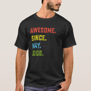 Camiseta 16.º Aniversário Impressionante Desde maio de 2006