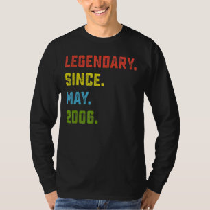 Camiseta 16.º Aniversário Legendário Desde Maio De 2006 16
