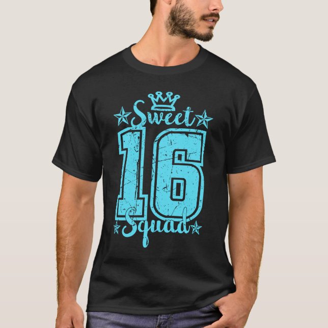 Camiseta 16.º Aniversário Praça de Adolescentes de 16 Anos  (Frente)