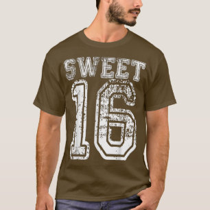 Camiseta 16.º aniversário Presente Doce Siteen 16 Vintage V