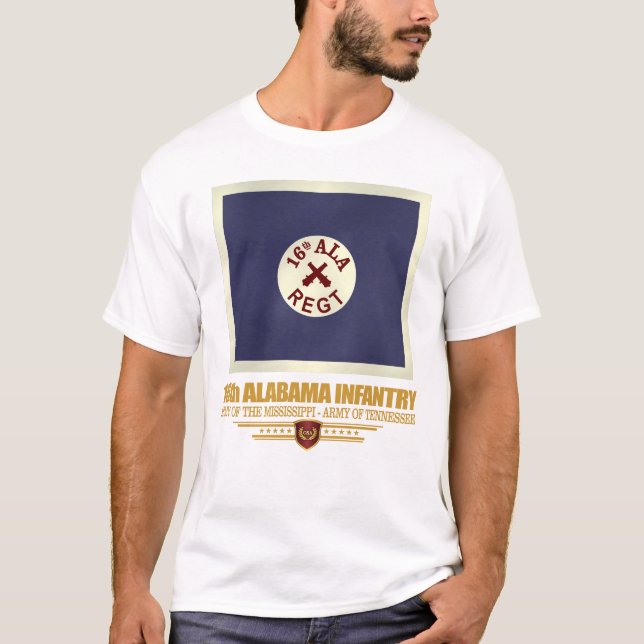 Camiseta 16.a Infantaria do Alabama (f10) (Frente)