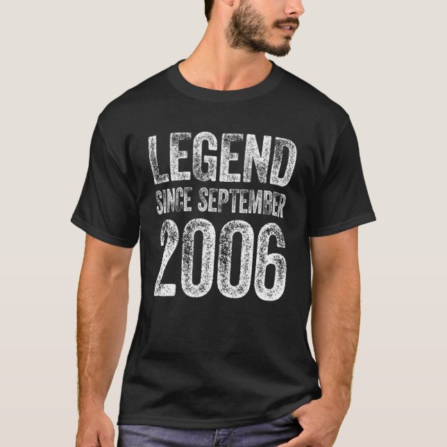 Camiseta 16 Aniversário Nascer Setembro 16 Anos Legenda S (Frente)