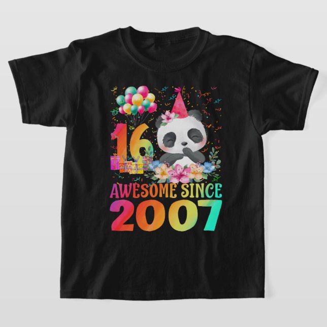 Camiseta 16 anos 16 anos Panda Unicorn, 16 anos de idade (Postura )