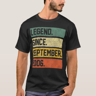 Camiseta 16 anos de idade 16.a legenda de aniversário desde