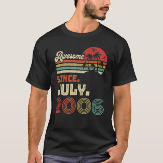 Camiseta 16 anos de idade incrível desde julho de 2006 16º