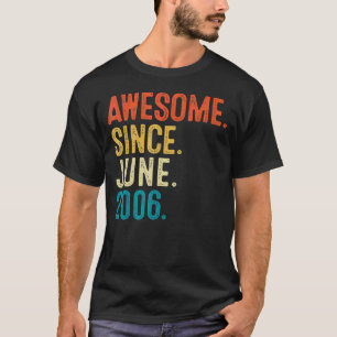Camiseta 16 anos de idade incrível desde junho de 2006 16º 
