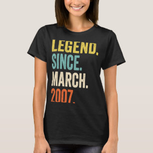 Camiseta 16 anos de lenda de menino desde março de 2007 16º