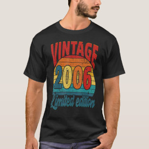 Camiseta 16 anos Vintage 2006 16º aniversário