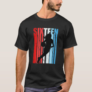 Camiseta 16° Basquete, Retro Vintage de Aniversário, Em Des