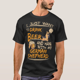 Camiseta 16 Eu Só Quero Beber Cerveja E Ficar Com Meu Cérbe