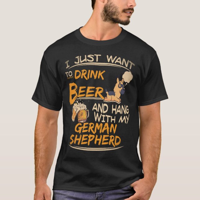 Camiseta 16 Eu Só Quero Beber Cerveja E Ficar Com Meu Cérbe (Frente)